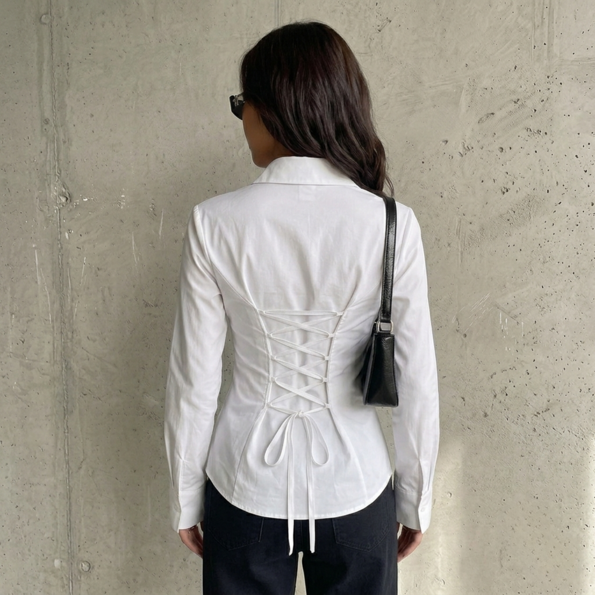 White Fitted Button Down Shirt
