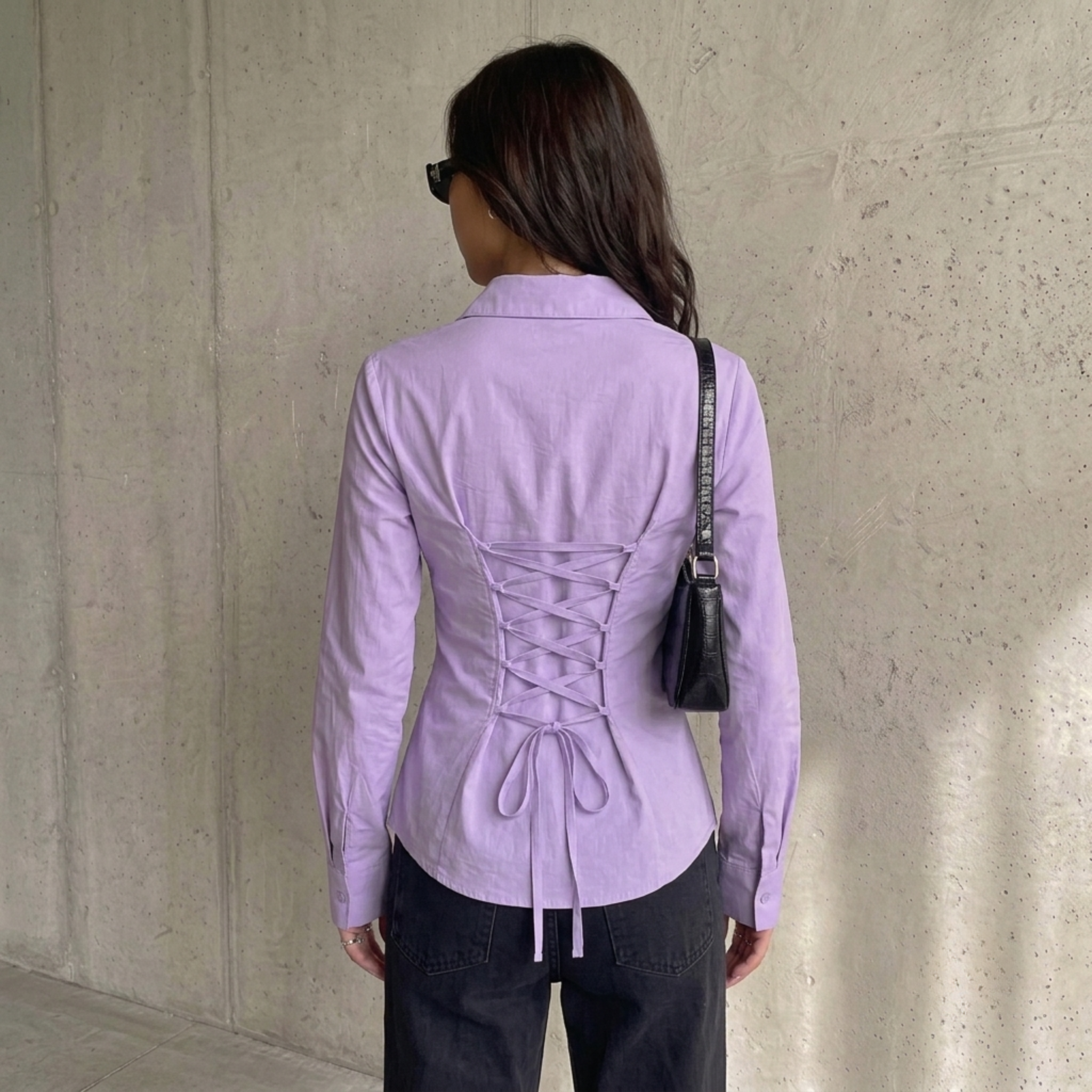 Lilac Fitted Button Down Shirt