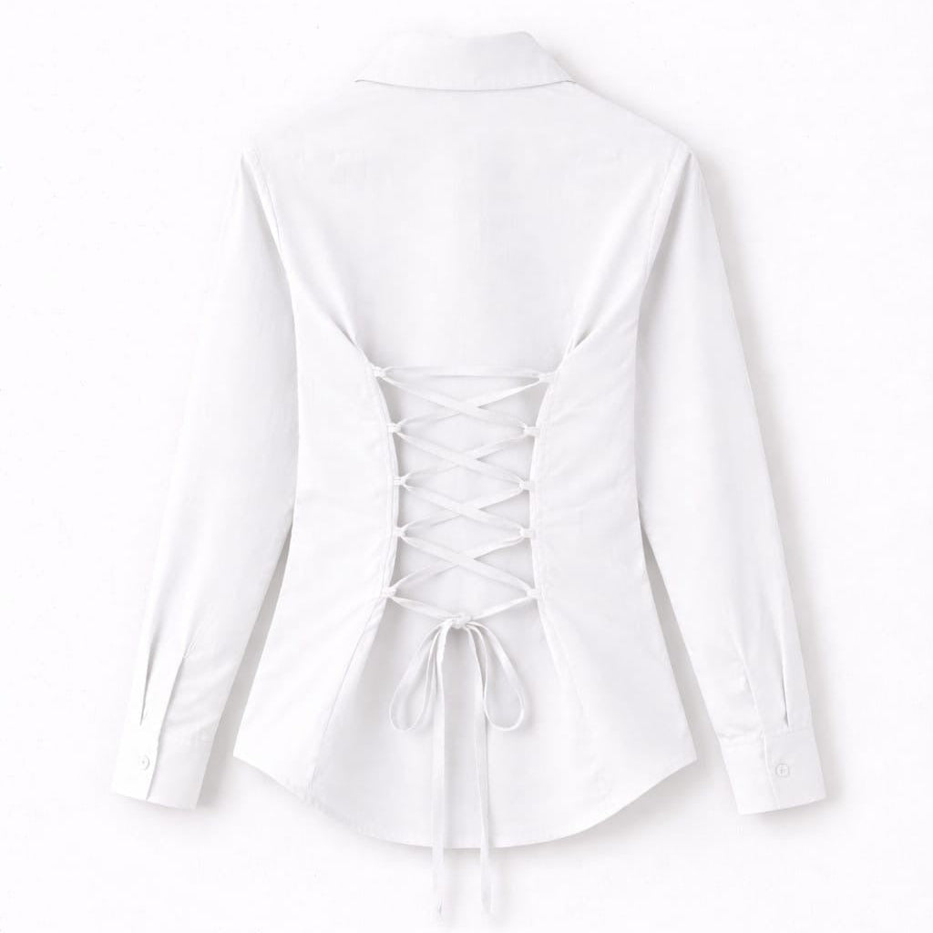 White Fitted Button Down Shirt