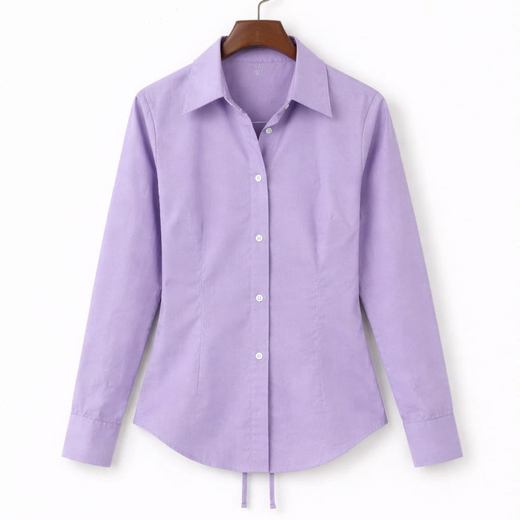 Lilac Fitted Button Down Shirt