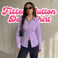 Lilac Fitted Button Down Shirt