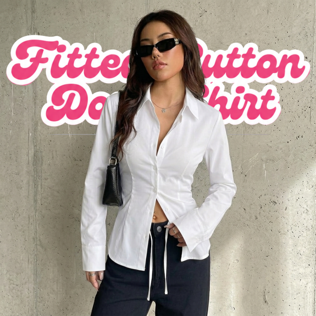 White Fitted Button Down Shirt