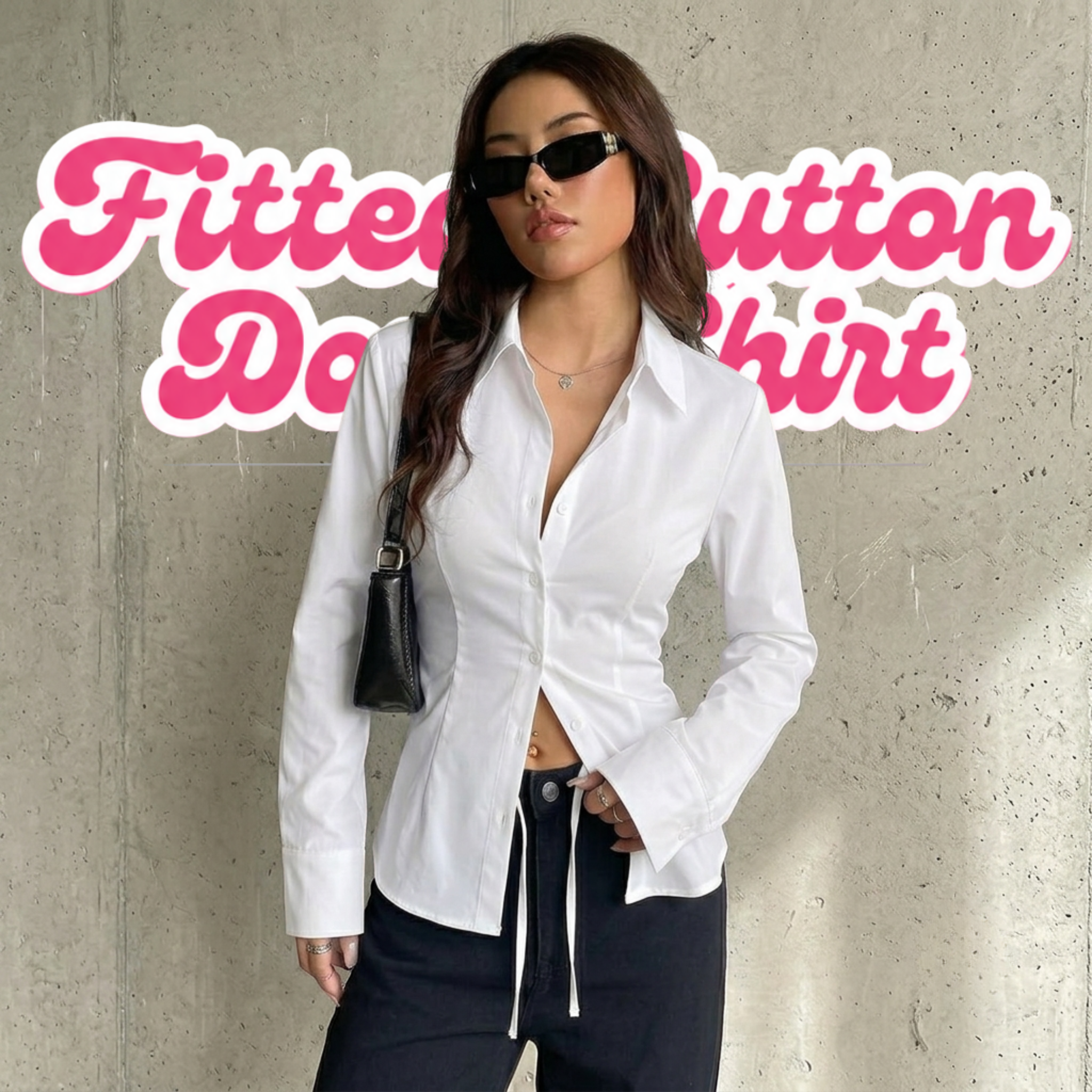 White Fitted Button Down Shirt