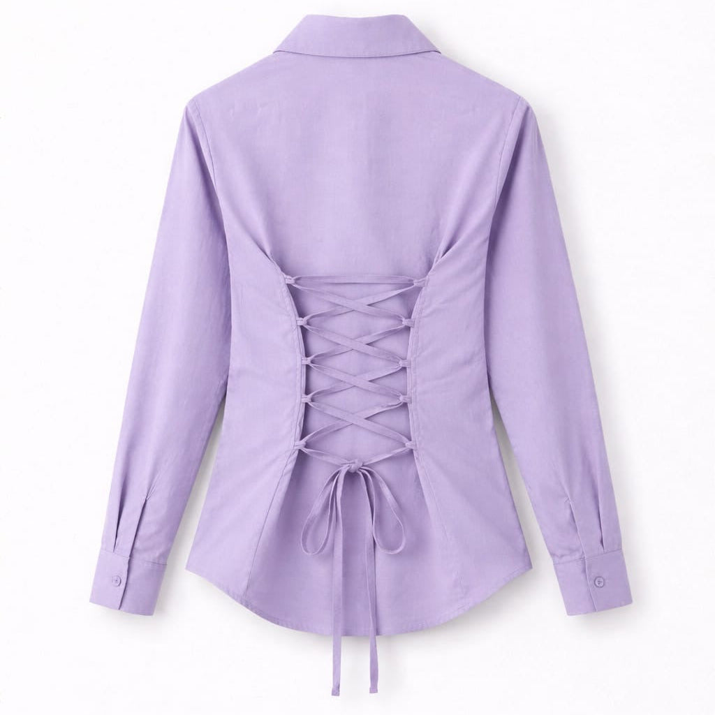 Lilac Fitted Button Down Shirt